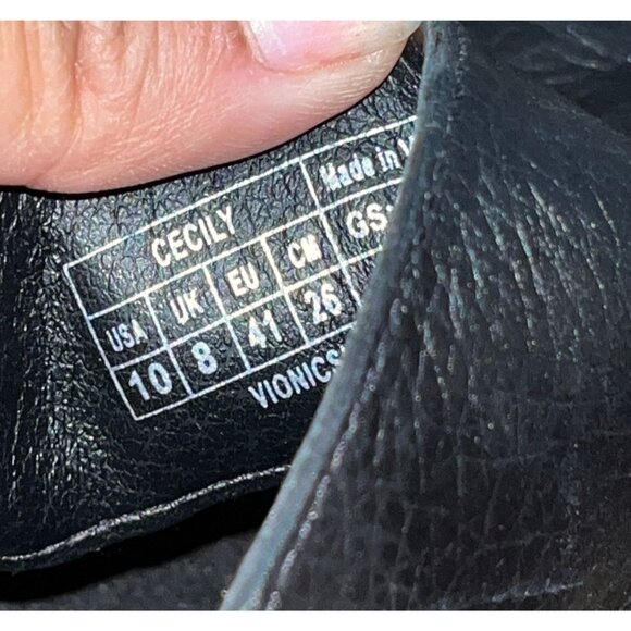 Vionic ecily Ankle Womens Black Leather Boots Size 10 - Picture 9 of 9